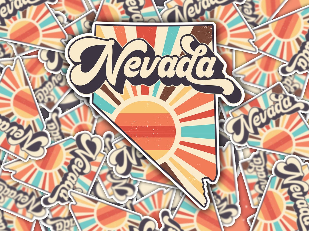 Nevada Retro Vinyl Sticker - Etsy