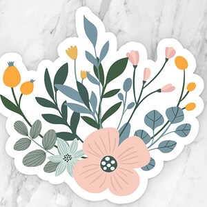 Boho Floral Bouquet Sticker