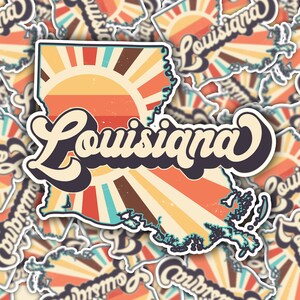 Louisiana Retro Vinyl Aufkleber