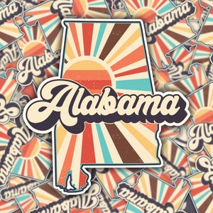 Autocollant vinyle rétro de l’Alabama