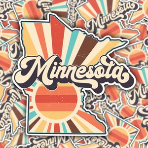 Minnesota retro vinylsticker