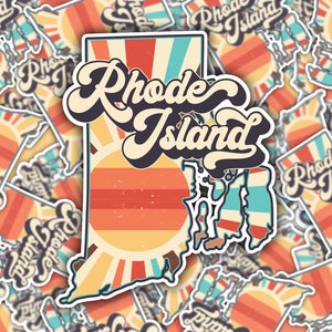 Rhode Island retro vinylsticker