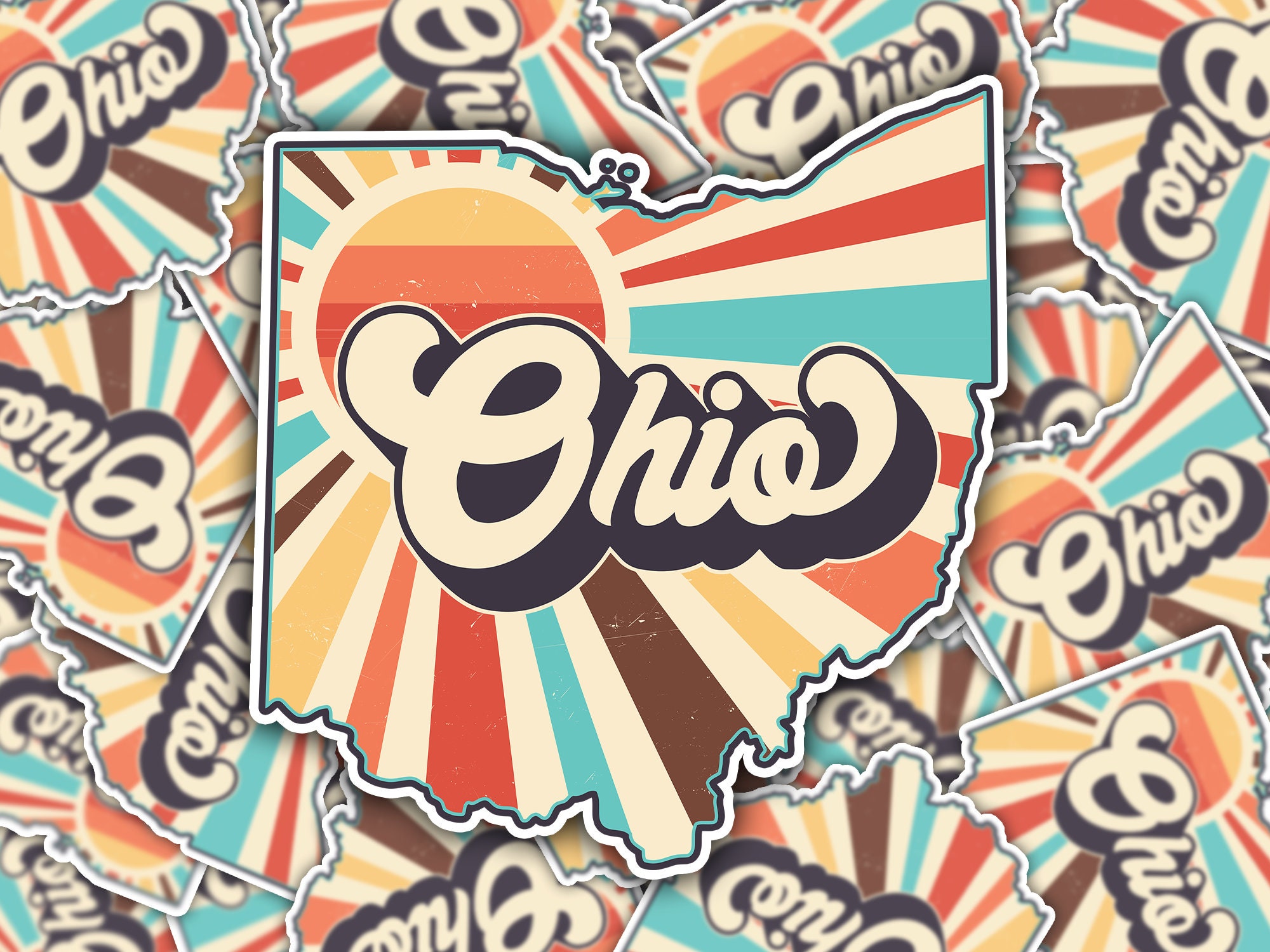 Ohio Roots Sticker Ohio Retro Vinyl Sticker - Etsy