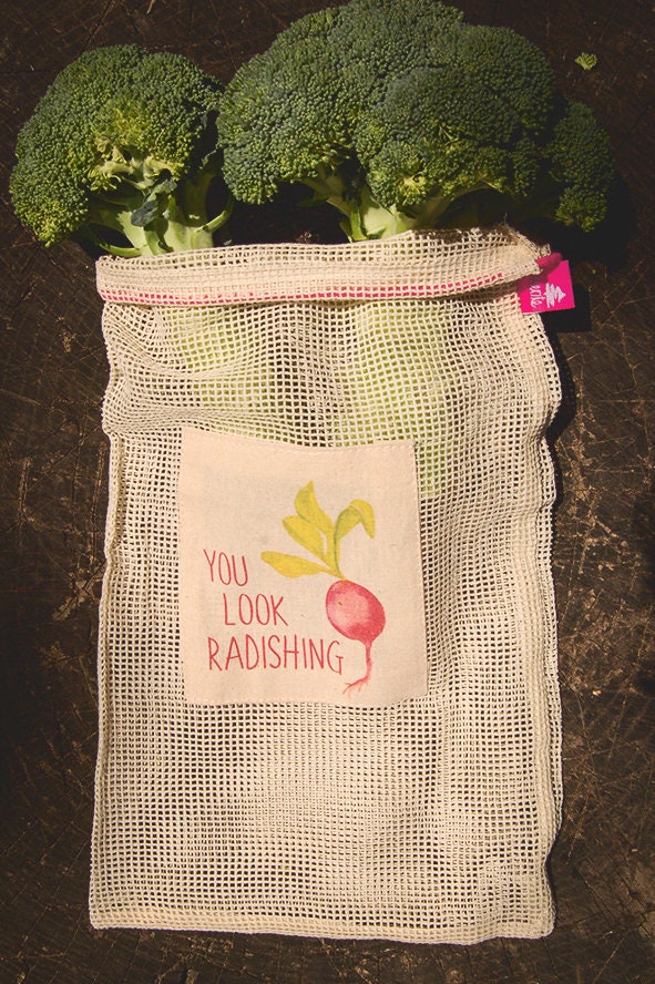 Reusable Produce Bag You Look Radishing Produce Bag Etsy Australia