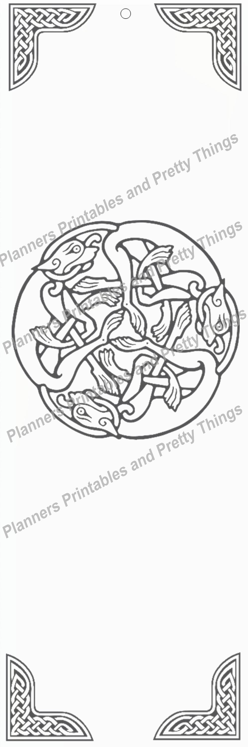 Set of 5 Celtic Design Printable Bookmarks to Colour Home Printable PDF ...