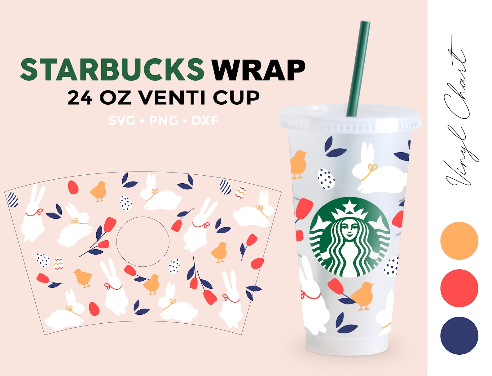 Easter Starbucks Cup Svg Easter Bunny Starbucks Cold Cup Wrap | Etsy