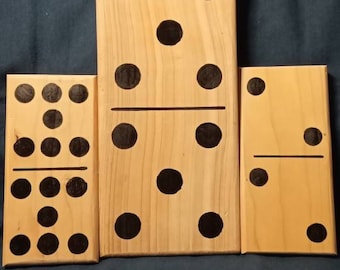 Hand painted wooden dominos