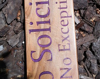 No soliciting sign