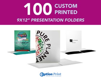 100 Short Run Custom Presentation Folders - Same/Next Day Print & Ship - Free Shipping!