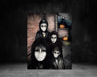 Black Eyed Kids - Halloween Limited Editions Art Digital Download