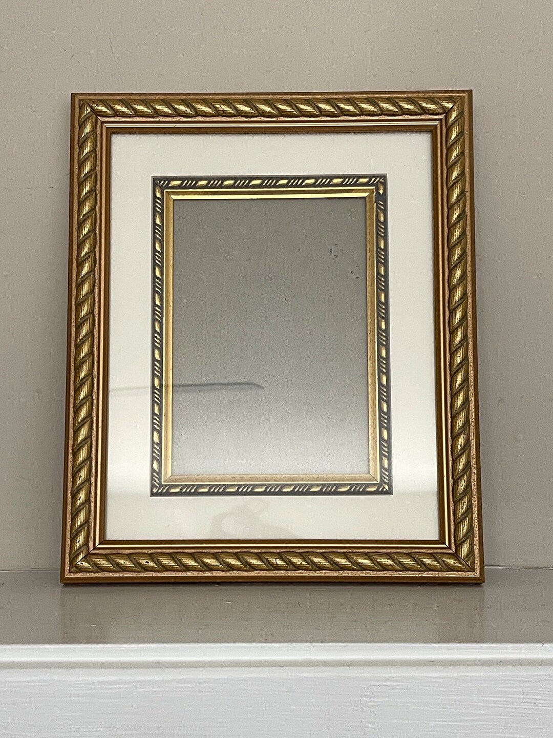 Vintage Gold Frame Matted to 5x7, Antique Picture Frame for 5x7 Photos ...