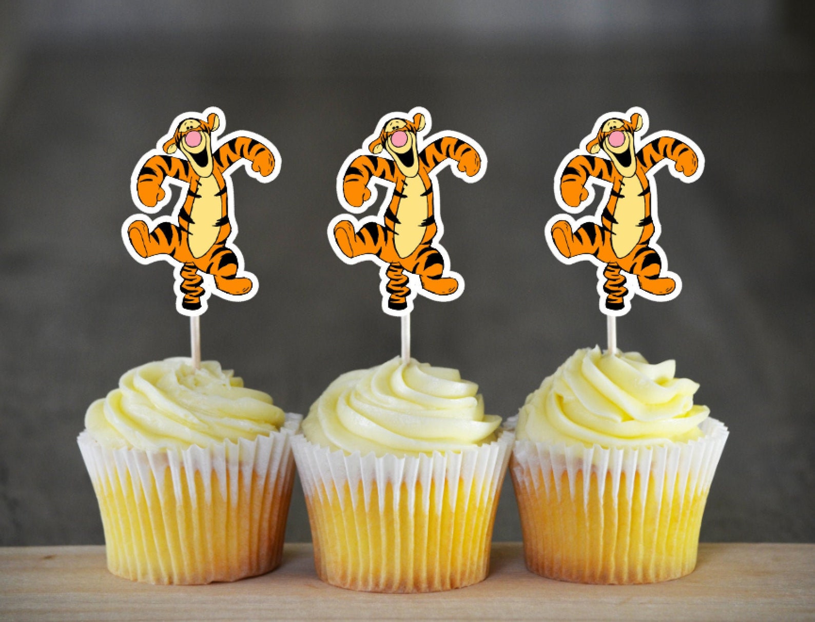 Tigger cupcake toppers Winnie the Pooh birthday Tigger party Etsy