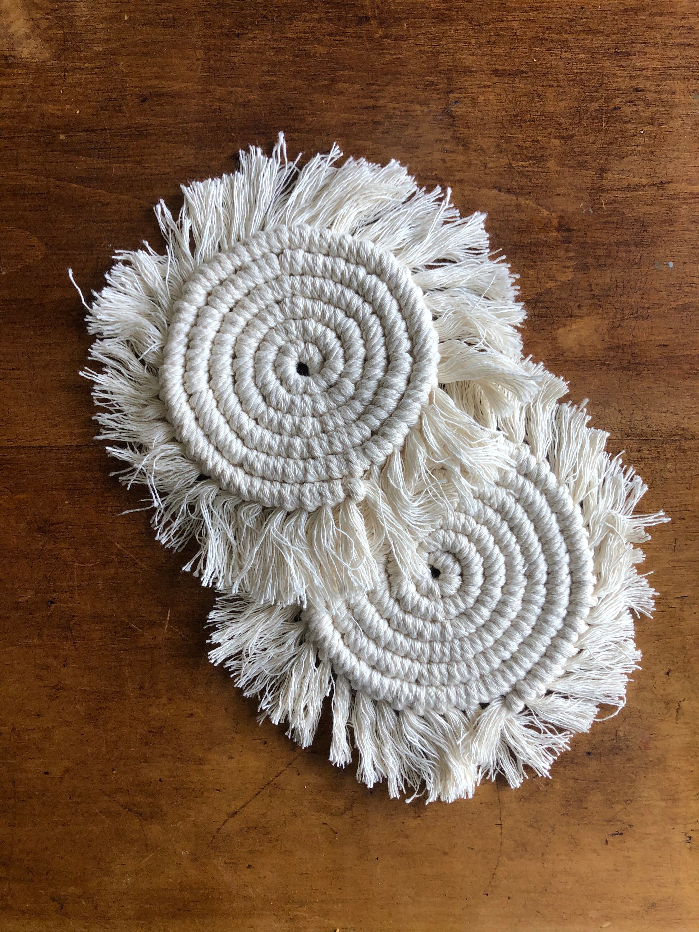 Coaster Weft Wool Coasters Hand Knitted Wool Handmade Etsy