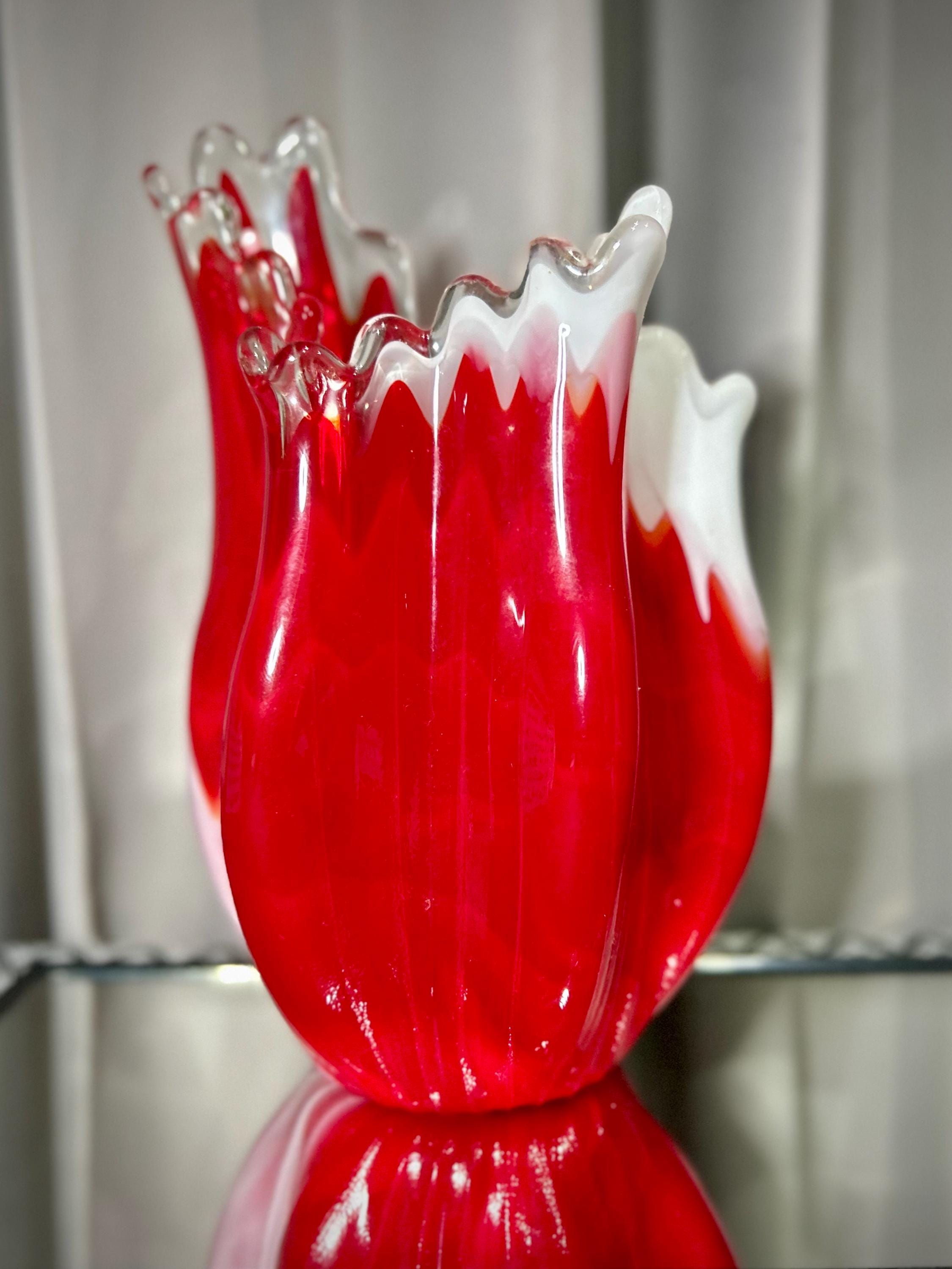 NIB Vintage Kurata Craft Glass Vase - Etsy