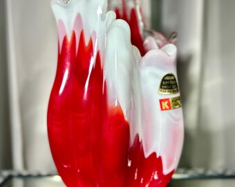NIB Vintage Kurata Craft Glass Vase - Etsy