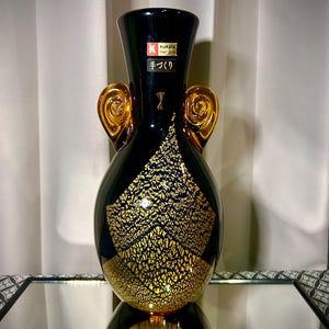 ガラス 花瓶 IWATA GLASS 金彩 チェック柄 ヴィンテージ Vase Iwata Glass Japan - Etsy