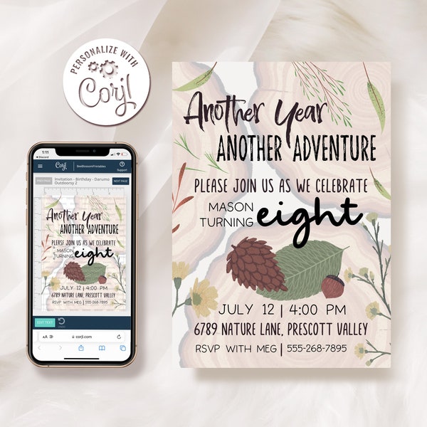 Nature Invitation Etsy