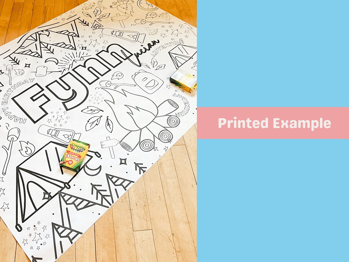GIANT Coloring Poster | Digital Download | Space Theme | up to 36x48 ...