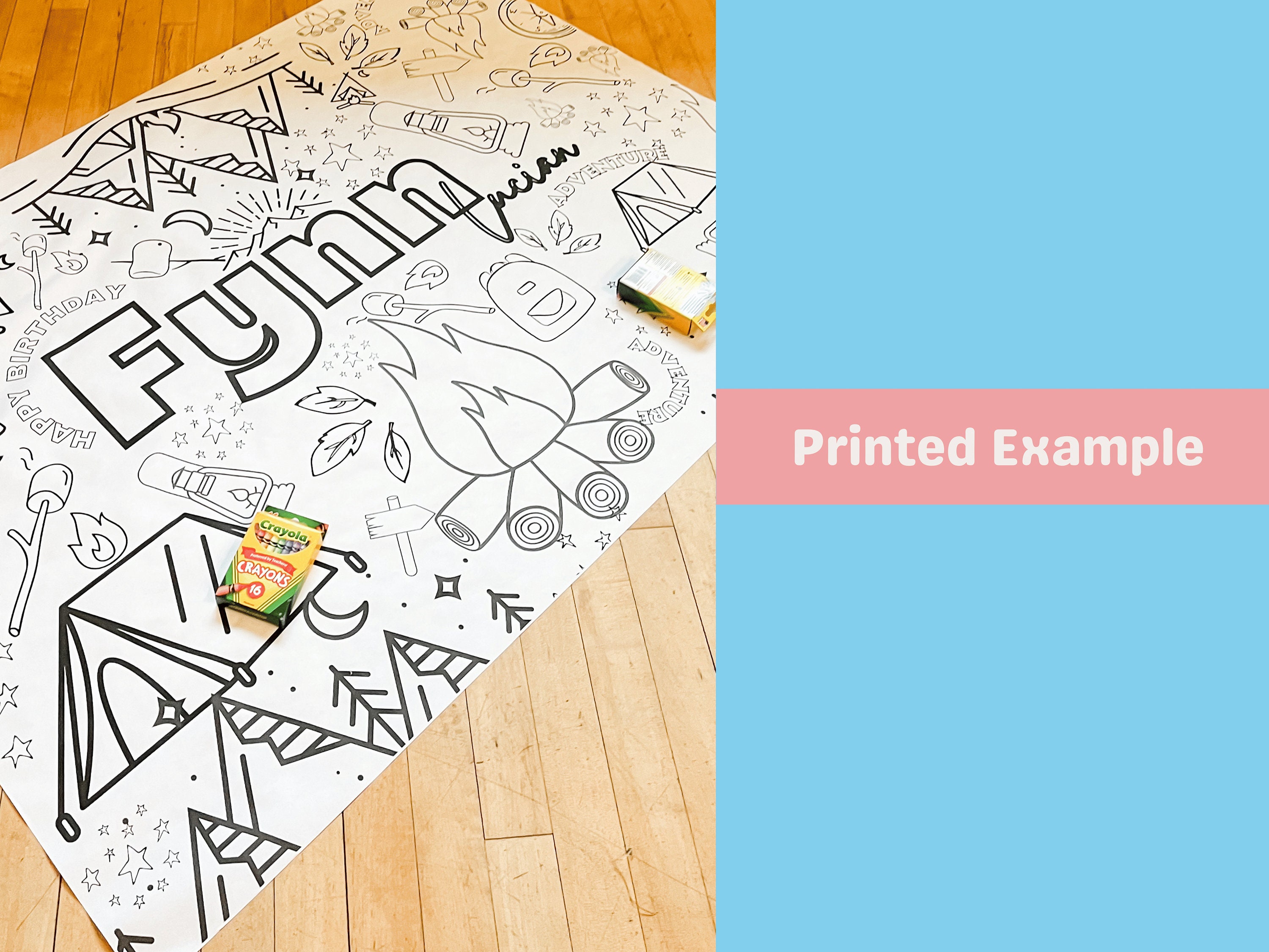 GIANT Coloring Poster | Digital Download | Space Theme | up to 36x48 ...