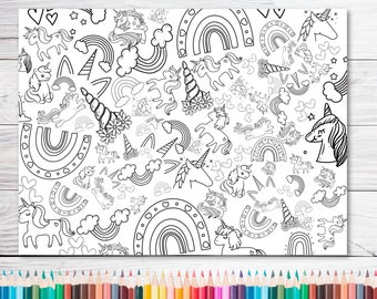 GIANT Coloring Poster | Digital Download | Space Theme | up to 36x48 ...