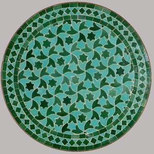 Amazing Moroccan mosaic table, outdoor table, luxury round table, handcrafted table, mosaic tile table, zellige table.