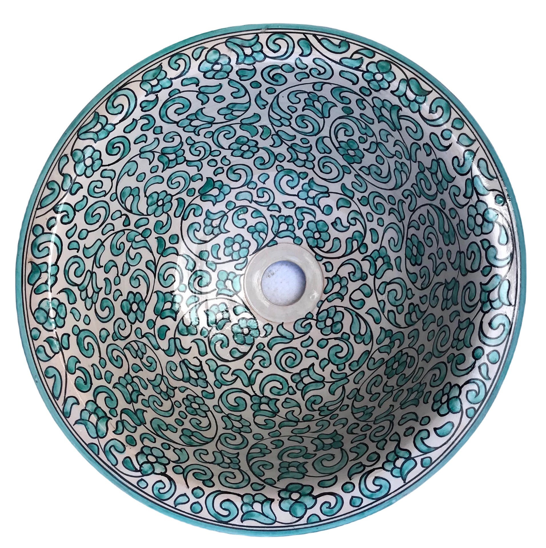 Handmade Moroccan Ceramic Sink. Handpainted Moroccan Basin. Etsy UK