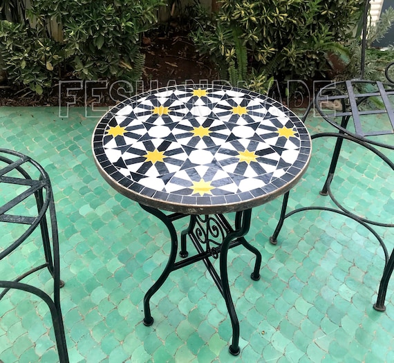 MosaikTisch, Moderner Couchtisch, marokkanischer Tisch, Couchtisch, Teak Esstisch, marokkanisches Dekor, Esstisch, Garten Outdoor Tisch