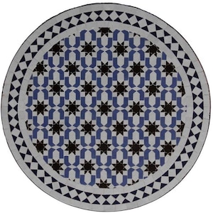 Amazing Moroccan mosaic table, outdoor table, luxury round table, handcrafted table, mosaic tile table, zellige table.