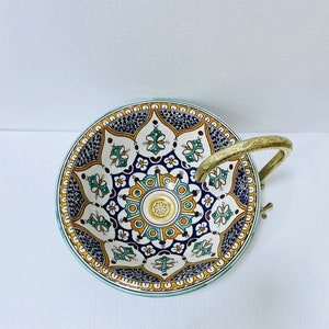Ceramic sink,handmade bathroom vessel sink,washbasin for bathroom & kitchen,farmhouse sink,Moroccan sink bowl.handcrafted sink .