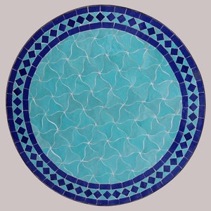 Amazing Moroccan mosaic table, outdoor table, luxury round table, handcrafted table, mosaic tile table, zellige table.