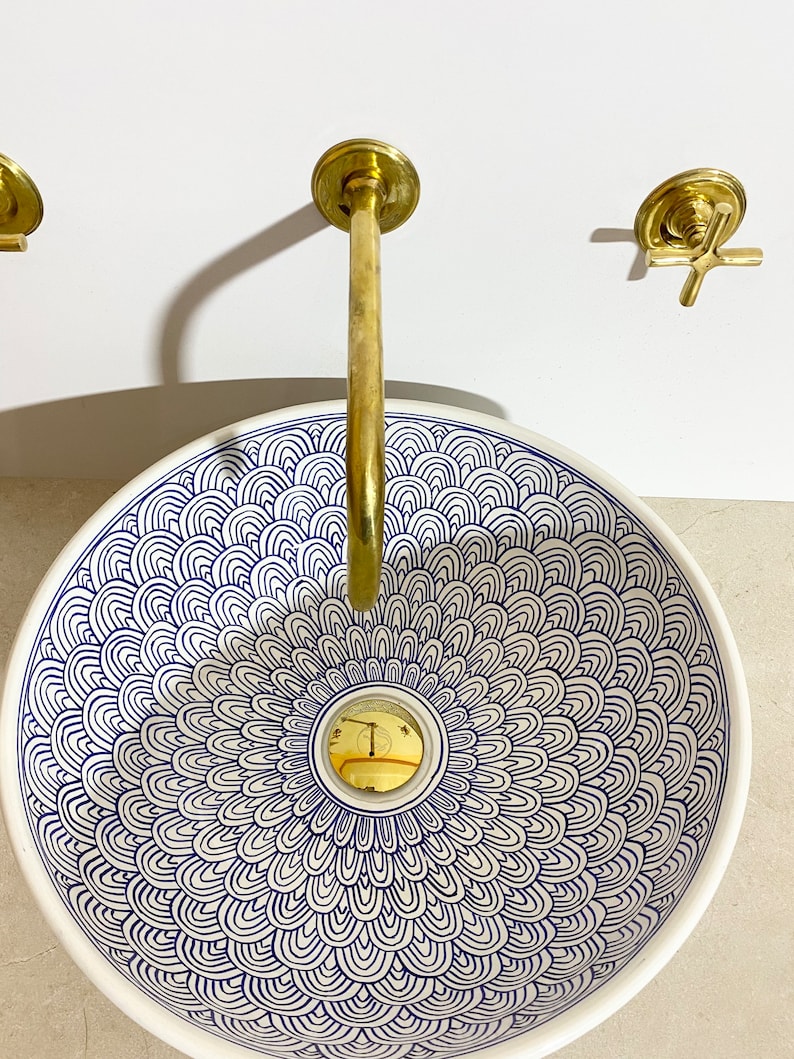 Ceramic Sink .basin Sink MOROCCAN Mid Century Modern Bathroom - Etsy ...