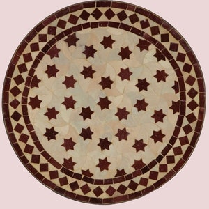 Amazing Moroccan mosaic table, outdoor table, luxury round table, handcrafted table, mosaic tile table, zellige table.