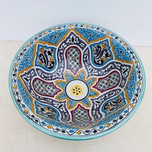 Niesamowity zlew ceramiczny, ręcznie wykonany zlew łazienkowy, umywalka do łazienki i kuchni, zlew wiejski, marokańska umywalka. Ręcznie robiony zlew.