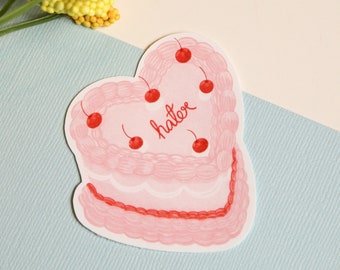 Heart Cake Sticker / Hater Sticker / Cake Sticker / Aesthetic Cake Sticker / Decorative Stickers
