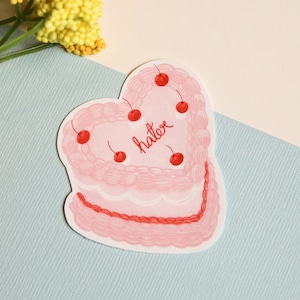 Heart Cake Sticker / Hater Sticker / Cake Sticker / Aesthetic Cake Sticker / Decorative Stickers