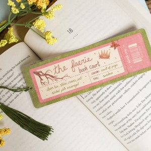 Faerie Book Club Bookmark | Bookmark with Tassel | Fae Bookmark | Bookworm Gift | Booklover Gift | Bookish | Cute Bookmark | Fantasy Reader