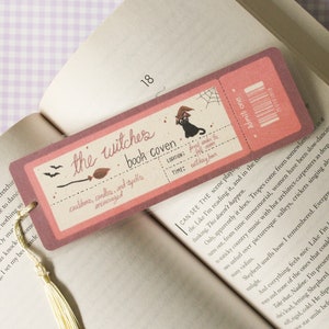 Witches Book Club Bookmark | Bookmark with Tassel | Laminated Bookmark | Bookworm Gift | Witchy | Booklover Gift | Bookish | Cute Bookmark