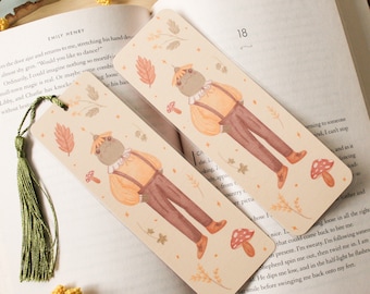 Frog Bookmark | Watercolor Bookmark | Bookmark with Tassel | Laminated Bookmark | Bookworm Gift | Booklover Gift | Bookish | Cute Bookmark