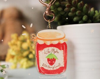 Charms acrílicos de mermelada linda / Llaveros acrílicos / Charms acrílicos lindos / Charms acrílicos kawaii / Charms acrílicos de frutas