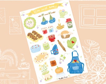 Home Sweet Home Cottagecore Sticker Sheet | Fall Sticker Sheet | Cute Sticker Sheet | Autumn Sticker Sheet