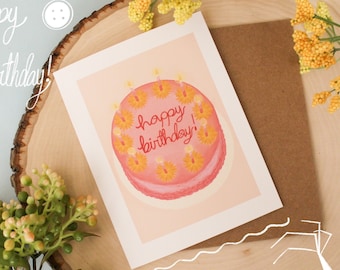 Welcome Home Birthday Card | Birthday Cake Card | Blank Welcome Home Card