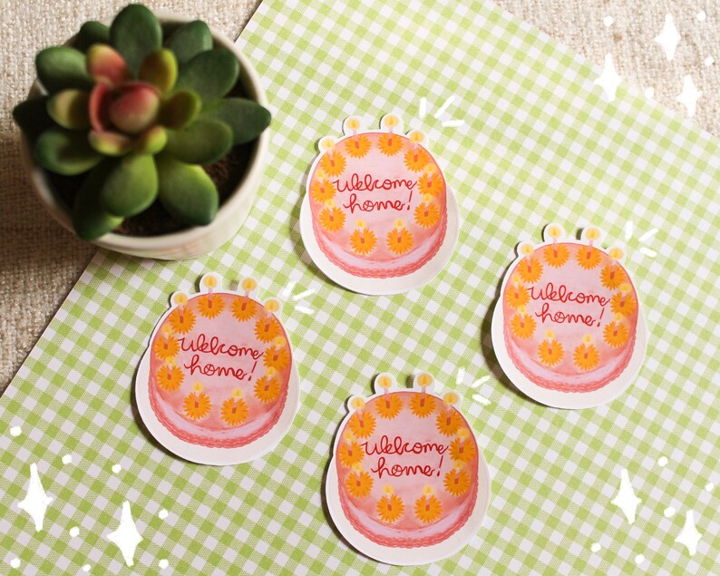 Welcome Home Vinyl Die Cut Sticker Cottagecore Stickers Cute Stickers Decorative Stickers Kawaii Stickers
