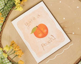 Peachy Pun Card | Cute Greeting Cards | Couples Cards | Friendship Cards | Thank You Cards | For her | For him