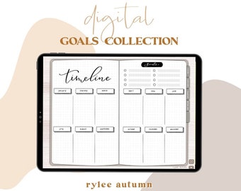 Digital Journal *add-on* | GOALS COLLECTION | Digital Goals Planner | Digital Goal Diary | Digital Planner | IPad Goal Planner