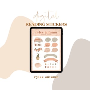 Digital Reading Journal Stickers | Digital Sticker Sheet | Digital Planner Stickers | Digital Stickers | Goodnotes Stickers | Ipad Planner