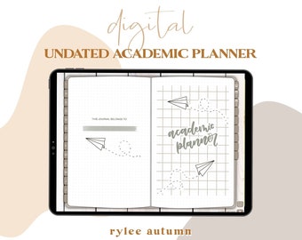 DIGITALER AKADEMISCHER PLANER - Undatiert | Digitales Bujo Journal | Goodnotes Planer | IPad Academic Planner | IPad Planner Bemerkenswert