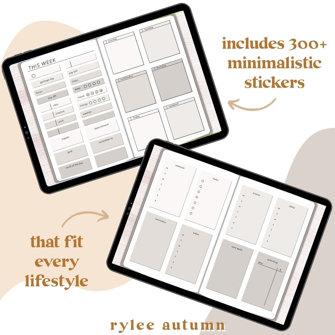 DIGITAL BULLET JOURNAL | Customizable Digital Planner | Customizable ...
