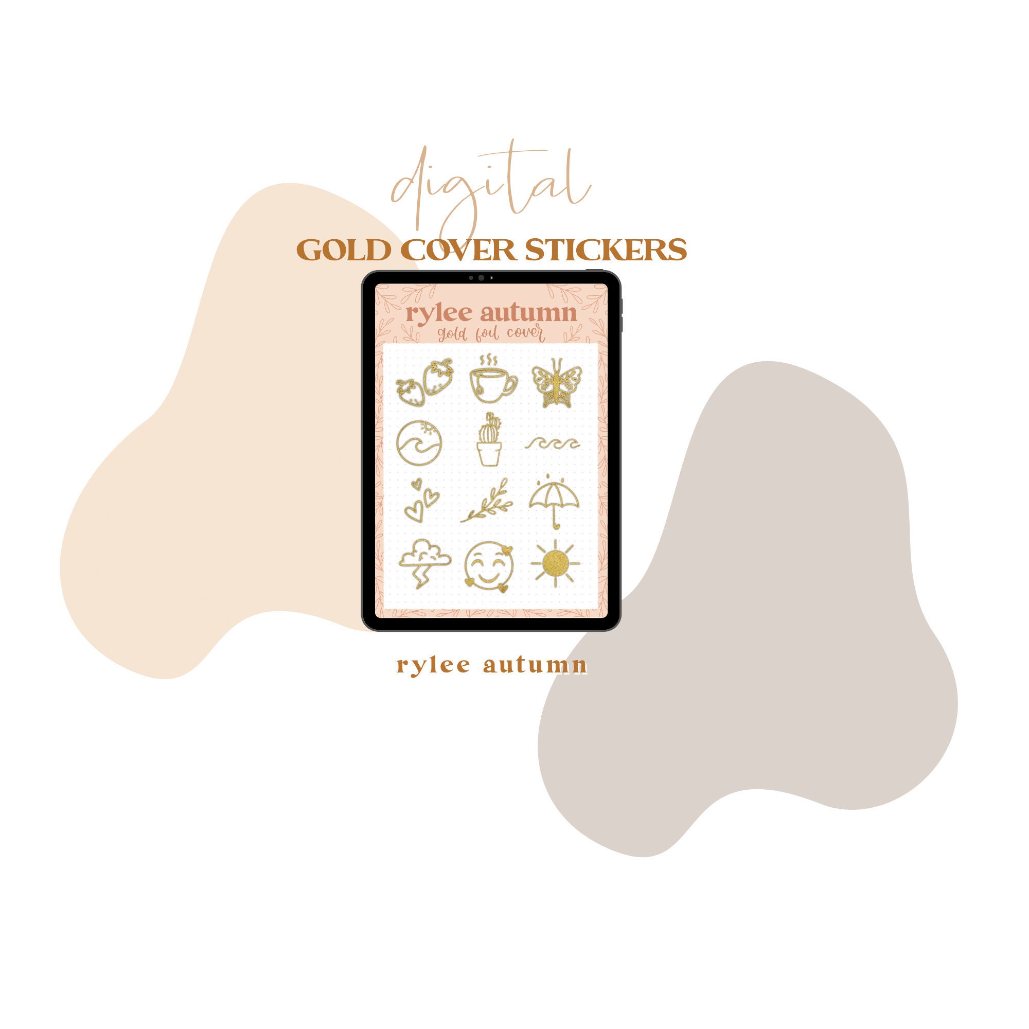 Digital Journal Cover Stickers Digital Sticker Sheet Etsy Canada