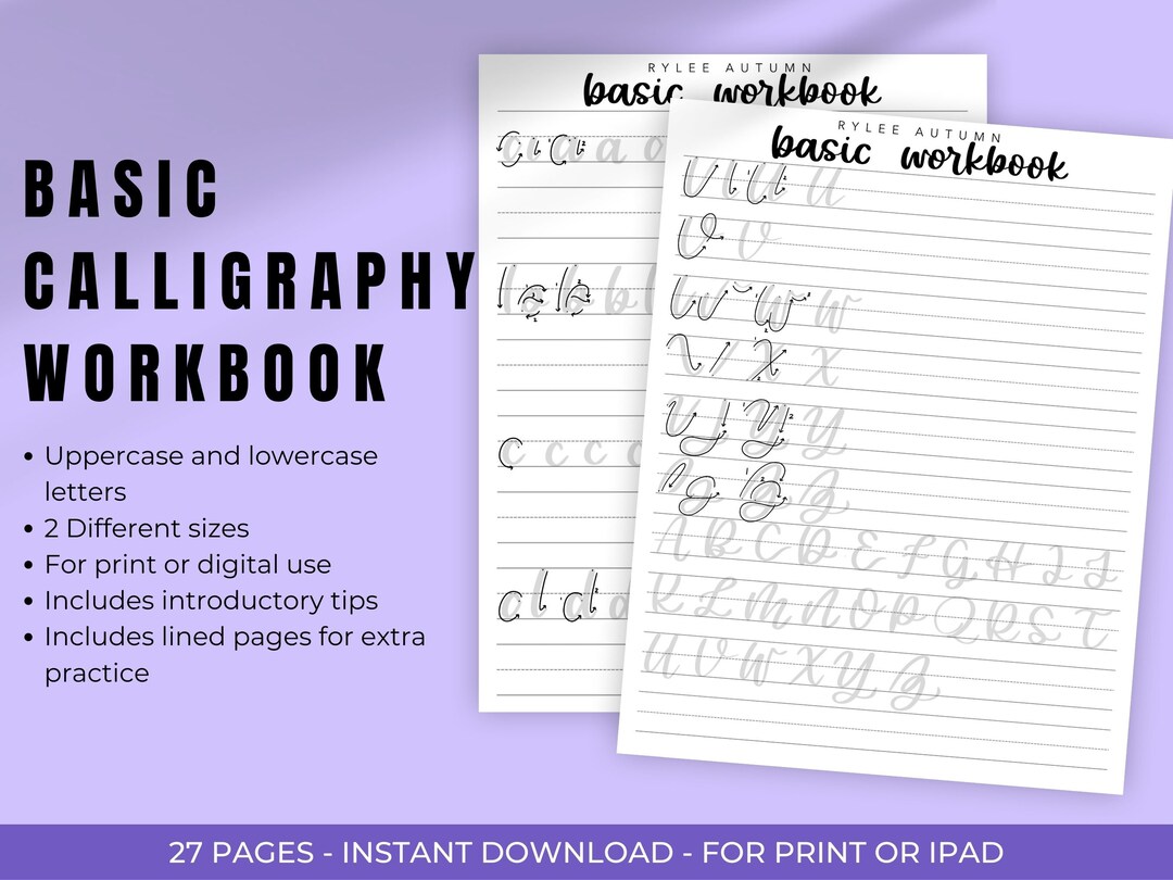 Basic Calligraphy Workbook Comprehensive Calligraphy - Etsy