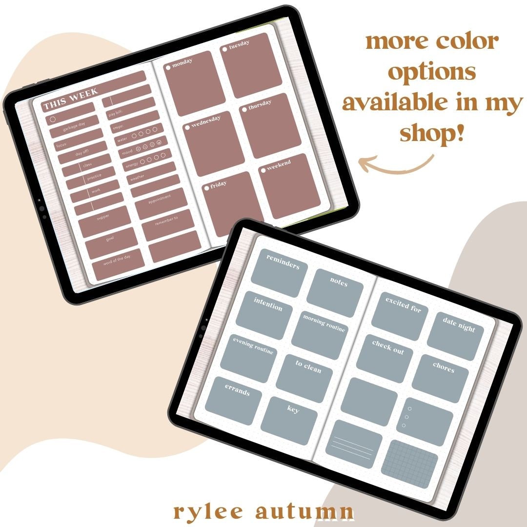 DIGITAL BULLET JOURNAL Customizable Digital Planner - Etsy